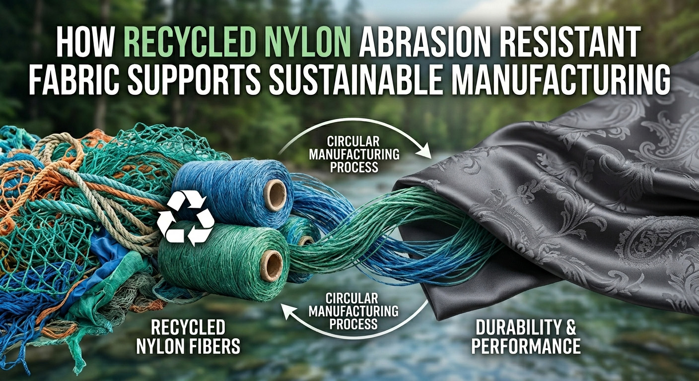 Come il tessuto resistente all'abrasione in nylon riciclato supporta la produzione sostenibile