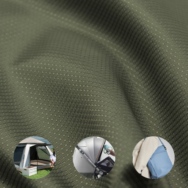 Tessuto Oxford jacquard in poliestere