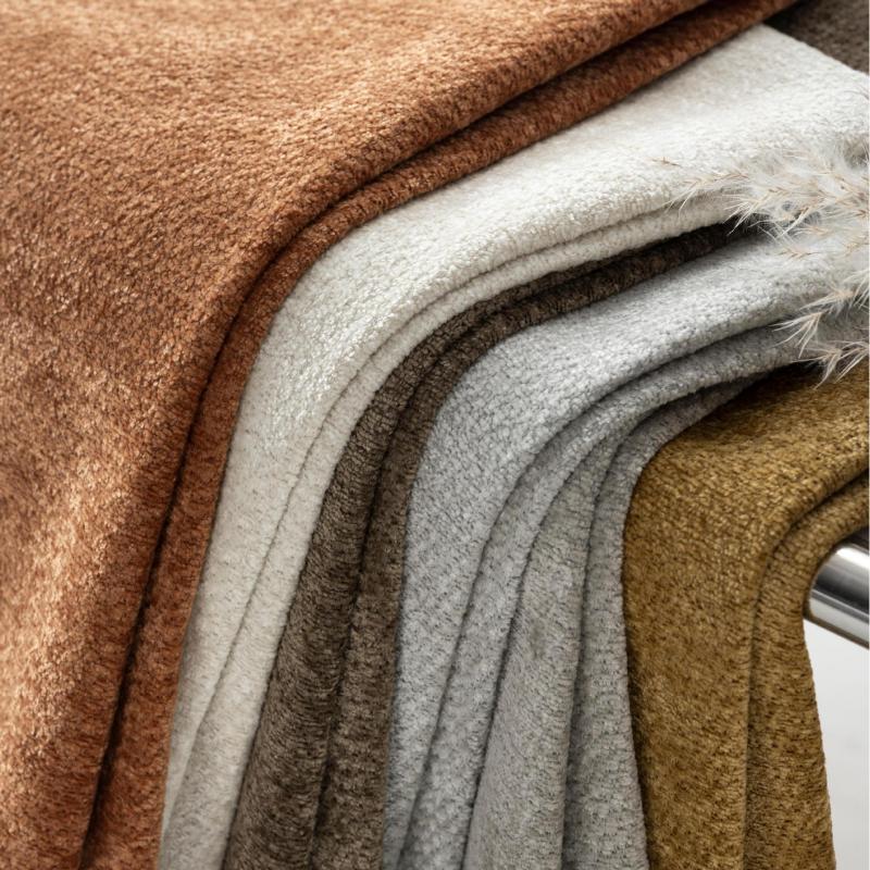 Tessuto per tende in ciniglia di pile con fiocchi di neve